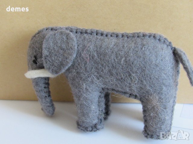  Слон -екологично чиста играчка от филц, ръчна изработка, снимка 2 - Други - 27467248