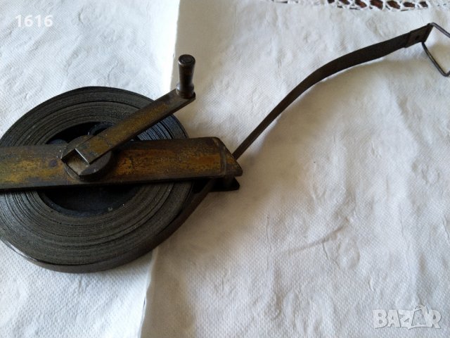 Стара месингова рулетка с дървена дръжка 20 метра, снимка 4 - Други инструменти - 28480971