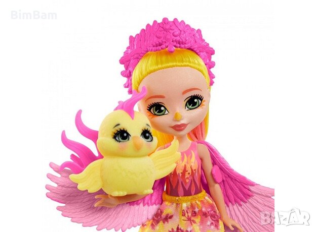 Кукла Enchantimals Royal - Falon Phoenix & Sunrise - Птиче / Mattel, снимка 4 - Кукли - 35175588