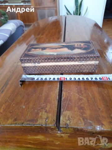 Стара дървена кутия,несесер #5, снимка 4 - Други ценни предмети - 32315364