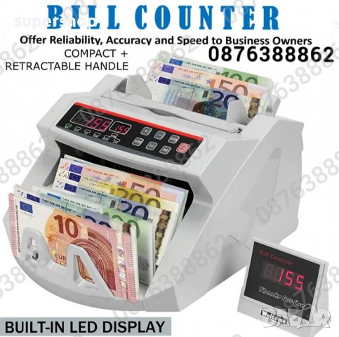 ПРОМО! Машина за броене на пари, Банкнотоброячна машина Bill Counter, снимка 1 - Друго търговско оборудване - 39657671