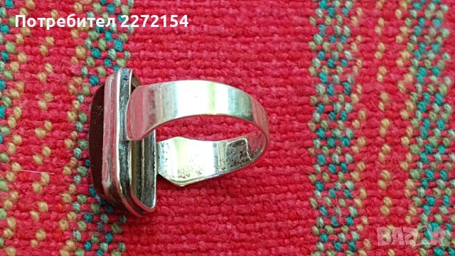 Сребърен пръстен с тигрово око, снимка 3 - Пръстени - 44116966