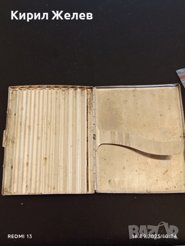 Ретро метална посребрена табакера рядка за КОЛЕКЦИЯ ДЕКОРАЦИЯ 51086, снимка 3 - Други ценни предмети - 51729525