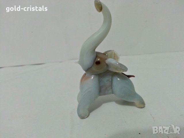 стъклено слонче ръчна изработка , снимка 2 - Антикварни и старинни предмети - 27379119