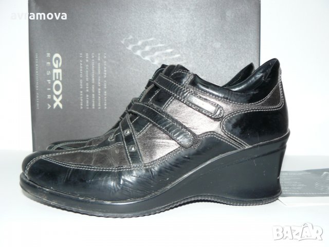GEOX спортни обувки, черни, 7см платформа – 38н, 258мм, снимка 6 - Дамски ежедневни обувки - 28746289