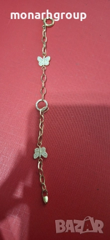 Златна гривна , снимка 4 - Гривни - 52356553