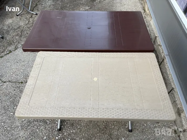 Градинска маса 140х80см сгъваема с метални крака, снимка 3 - Маси - 50425236