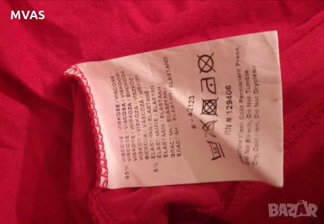 Червена елегантна рокля с рози XS , снимка 4 - Рокли - 32970552