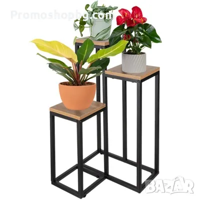 Цветарник, поставка за цветя с метална рамка 67х34,5 см