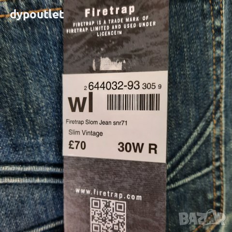 Firetrap Slom - Мъжки дънки Slim Fit, размер - 30W/R. , снимка 6 - Дънки - 39767560