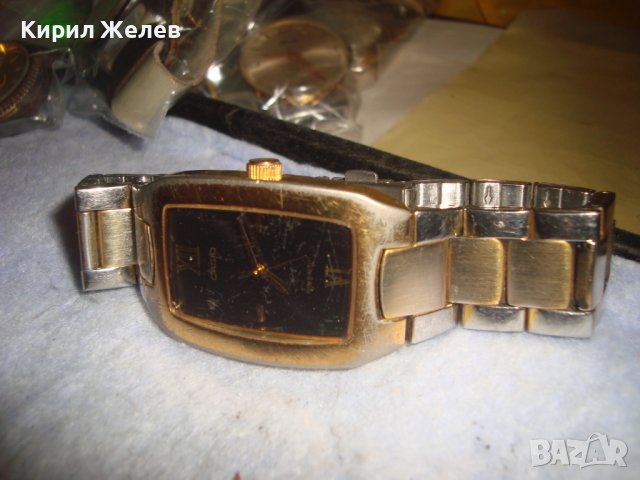 CASIO - МАРКОВ КВАРЦОВ ЯПОНСКИ ПОЗЛАТЕН ЧАСОВНИК с ОРИГИНАЛНА СТОМАНЕНА НЕРЪЖДАЕМА ВЕРИЖКА 27359, снимка 11 - Мъжки - 36694770