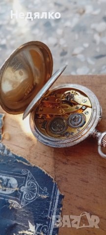 Сребърен джобен часовник,цветен емайл,1890, снимка 9 - Антикварни и старинни предмети - 43909408
