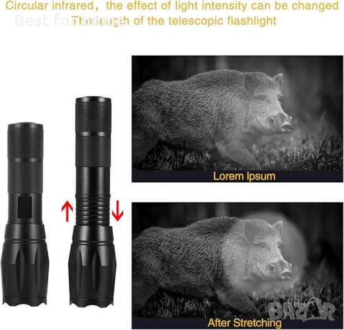  Монокуляр за нощно виждане с HD камера и 5 инчов преносим дисплей, снимка 6 - Обективи и филтри - 52736271