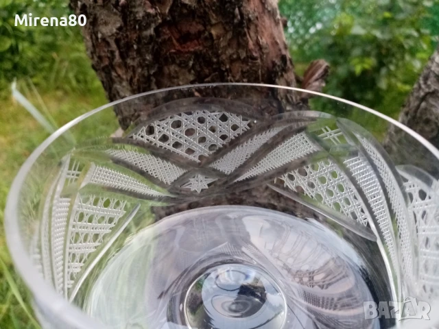 Ретро ритуални кристални чаши, снимка 3 - Чаши - 51196634