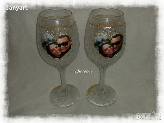 Ръчно рисувани и декорирани чаши за вино, снимка 11 - Чаши - 33593595