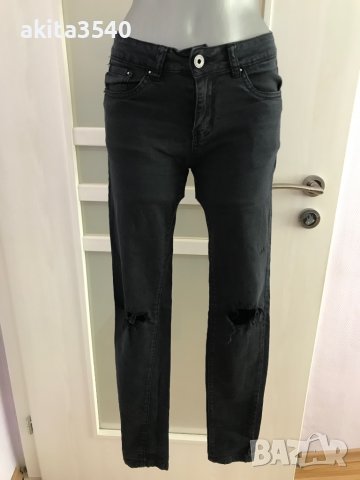 Черни панталони със скъсани колене, снимка 5 - Панталони - 37460246