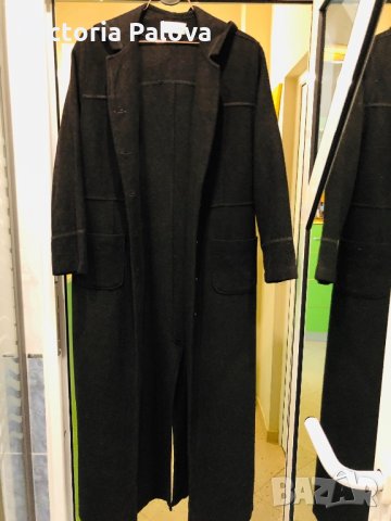 🇮🇹 Италианско дълго дизайнерско палто-жилетка  DI-LA, снимка 13 - Палта, манта - 28324840
