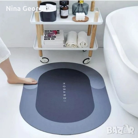 Силно абсорбиращ килим за баня против хлъзгане