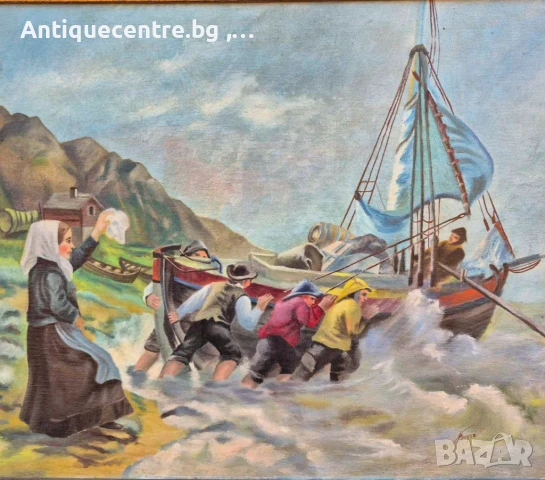 Морски пейзаж . , снимка 3 - Картини - 50556358