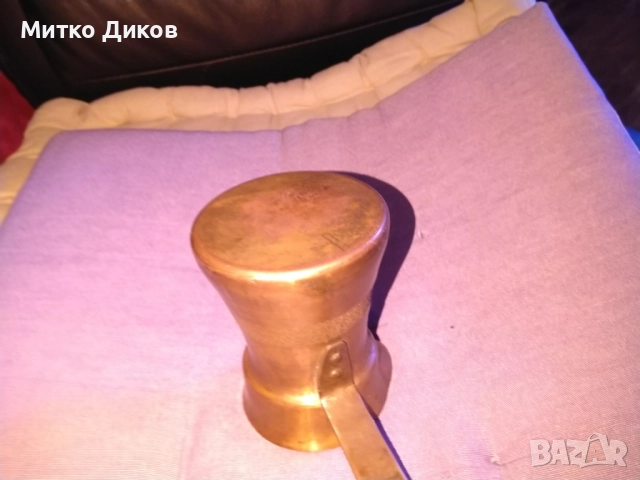 Медно канче за кафе Н-110мм фи 75мм с 6 медни чаши Н-45мм и фи 75мм нови, снимка 11 - Чаши - 52840074
