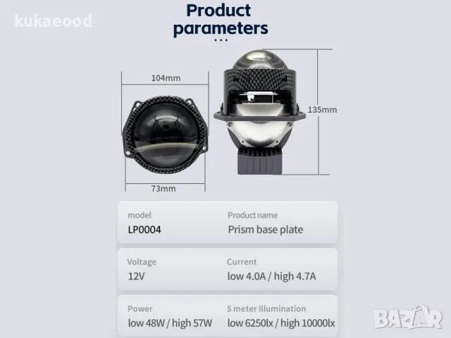 Prism Bi - LED прожекторна лупа, снимка 2 - Части - 47789917