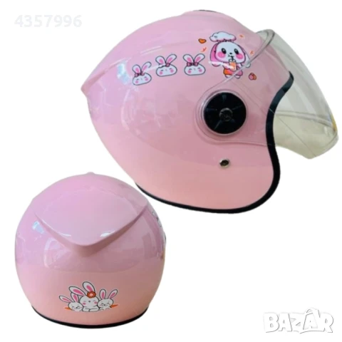 Детска мото каска, За скутер, АТВ и др, XS, Розова и сива, снимка 11 - Аксесоари и консумативи - 51282413