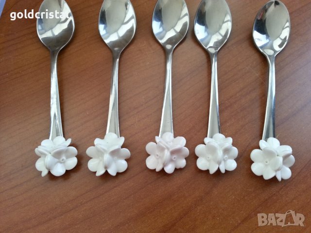  лъжички за кафе с порцелан 