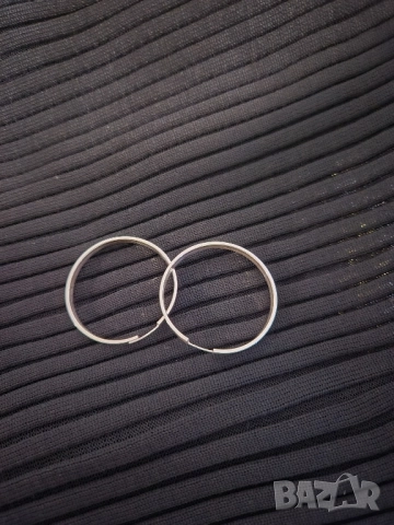 само днес сребърни халки, снимка 2 - Обеци - 51698295