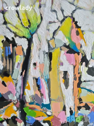 Иван Яхнаджиев Къща и дърво 2024 година маслени бои №23, снимка 5 - Картини - 49250437