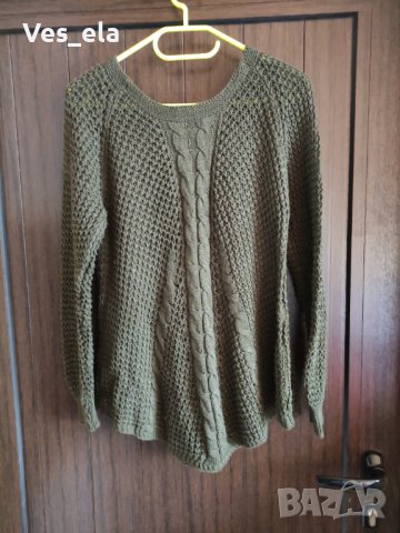 блуза плетиво в тъмно зелено , снимка 4 - Блузи с дълъг ръкав и пуловери - 40451159