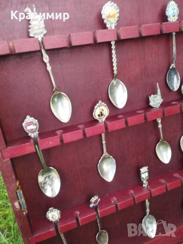 Дървена стойка за КОЛЕКЦИЯ лъжички./ПРОДАВА СЕ БЕЗ ЛЪЖИЧКИТЕ/, снимка 9 - Антикварни и старинни предмети - 51286872