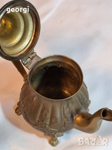 стар бронзов чайник 32/1, снимка 6 - Антикварни и старинни предмети - 53093099