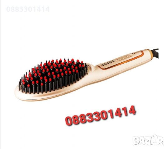 Електрическа турмалинова четка за коса за изправяне , снимка 1 - Друга електроника - 32910959