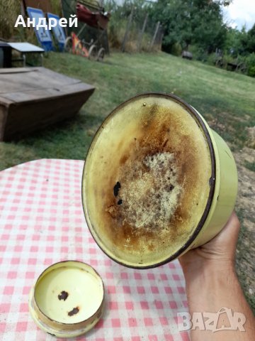 Стар емайлиран чайник #28, снимка 6 - Антикварни и старинни предмети - 33663478