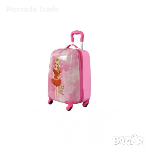 Комплект Mercado Trade, Куфар и раница, За деца, Момиче с куче, Розов, снимка 4 - Кенгура и ранички - 40181904