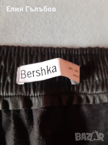 Панталон дамски, кожен Bershka чисто нов, снимка 3 - Панталони - 53467182
