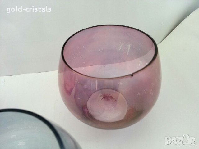 Ретро чаши цветно стъкло, снимка 5 - Антикварни и старинни предмети - 32329064