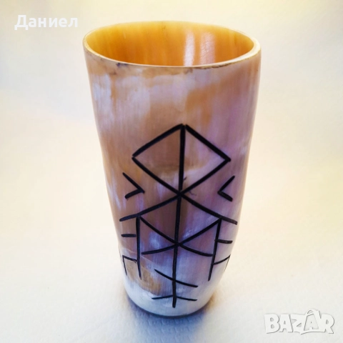 Чаша от естествен рог, викингска чаша,  античен рог за пиене , снимка 6 - Български сувенири - 47234430