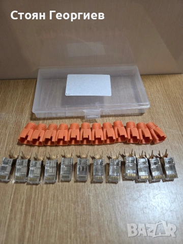 Конектори с Щепсели RJ45 Cat7 Cat6A, за мрежови кабели, снимка 2 - Кабели и адаптери - 53134776