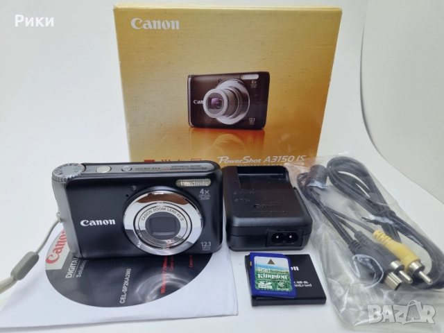 Canon PowerShot A3150 IS 12.1MP Digital Camera Black, снимка 14 - Фотоапарати - 52729768