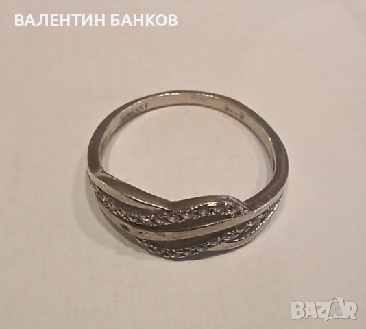 Сребърни пръстени с камъни за жени, снимка 3 - Пръстени - 43250208