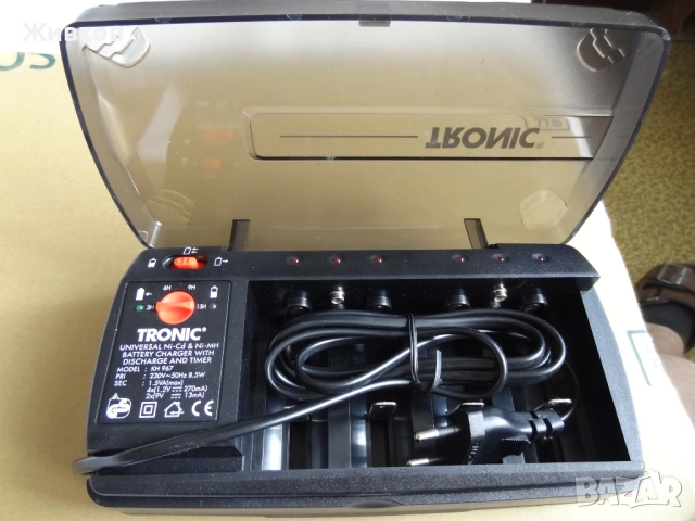 Устройство TRONIC за зареждане на презареждащи се  "Ni-Cd" или "Ni-MH" батерии 1.2v АА, ААА и 9v., снимка 2 - Друга електроника - 51931491