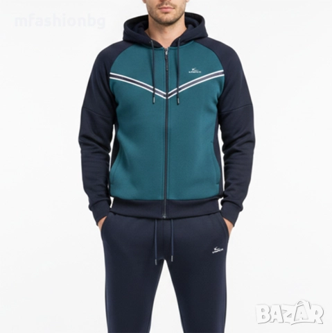 Ватиран мъжки екип с качулка, 5 цвята, Размери от М до 3XL, снимка 11 - Спортни дрехи, екипи - 52409921