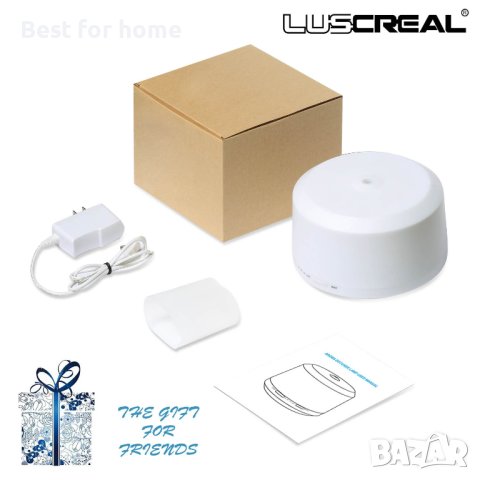 Арома дифузер/ овлажнител с ЛЕД светлина 450 мл от LUSCREAL, снимка 8 - Други - 43925633