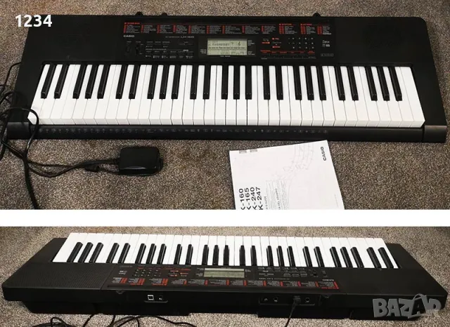 синтезатор клавир CASIO LK-160 пиано с плътни светещи клавиши 5 октави USB