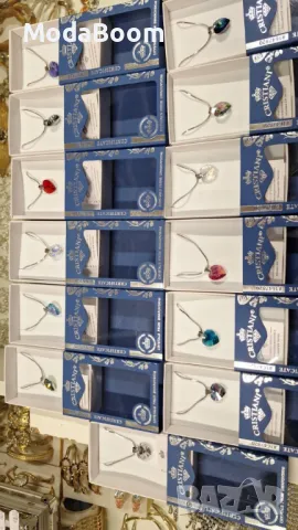 Колие с кристал Сърце, снимка 4 - Колиета, медальони, синджири - 48619218