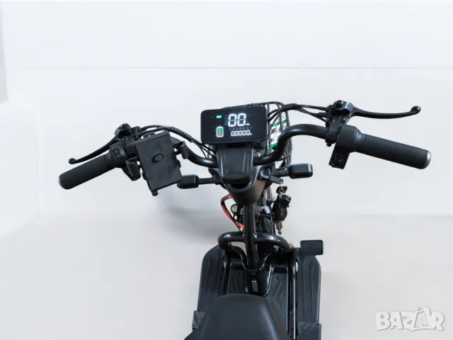 Двуместна електрическа триколка blueElectric Pudding 1800W | 48V | 23Ah | BLACK, снимка 8 - Мотоциклети и мототехника - 49745635