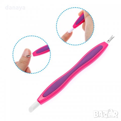 2161 Двустранен инструмент за маникюр избутвач и резец за кожички