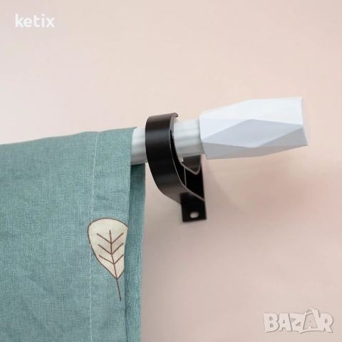 Скоби за единични корнизи от алуминиева сплав,4 броя,черни, снимка 5 - Други стоки за дома - 53520941