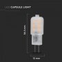 LED лампа 1.1W 12V G4 Студено Бяла Светлина, снимка 2